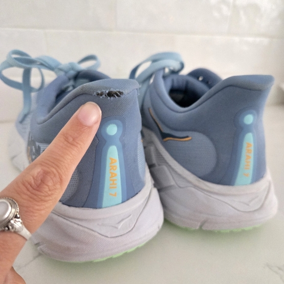 Hoka Men's Arahi 7 Athletic Running Shoe Size 9.5 Shadow Dusk Blue White - Picture 6 of 9